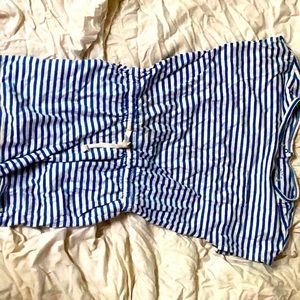 Blue Striped Romper